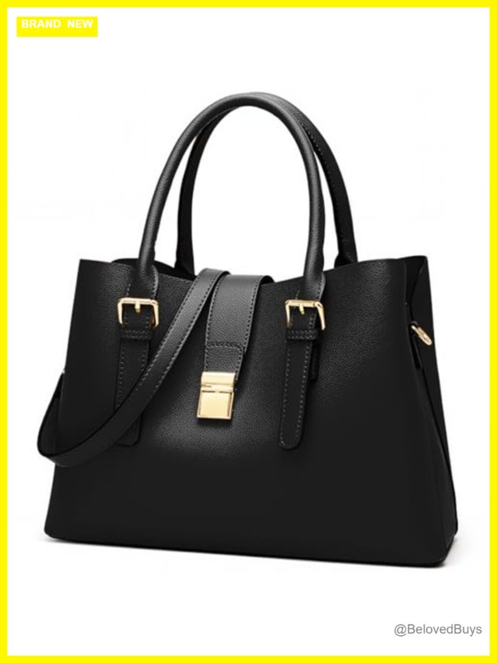 Vegan Leather Tote Handbag Medium Top Handle Purse